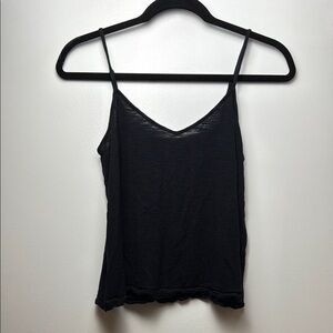 Madewell Women's Black Anthem Crop Cami - Size Medium